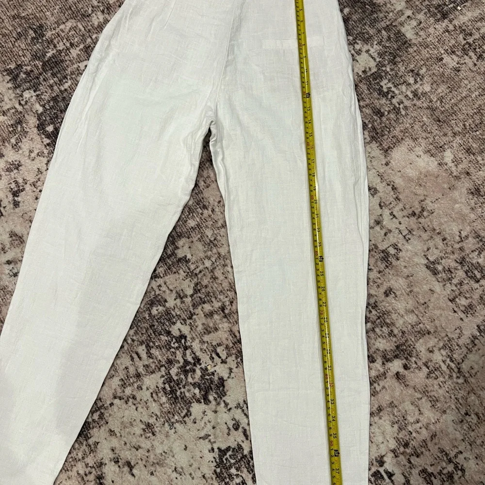 Mango White Wide-Leg Pants Size 4